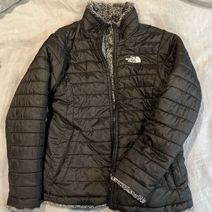 North Face Moss reversible girls jacket 14/16 worn twice